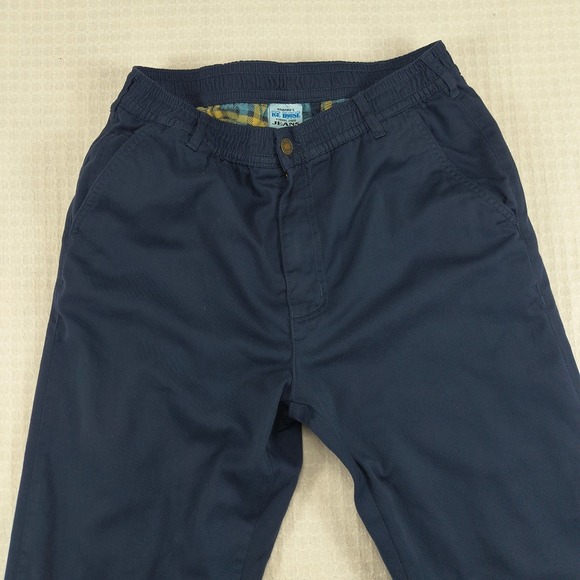 Habands Ice House Jeans Mens 36X30 M Flannel Lined Navy Blue Straight Fit Pants - Picture 15 of 16